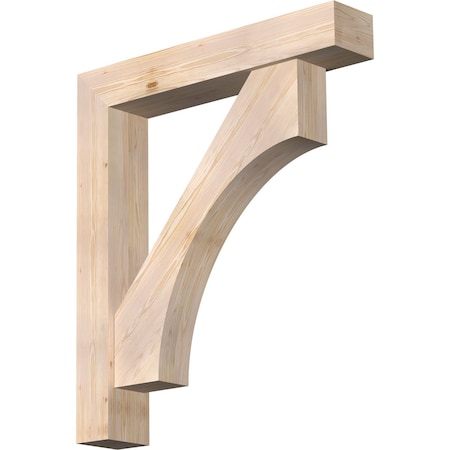 Ekena Millwork Westlake Block Smooth Bracket w/ Offset Brace, Douglas Fir, 7 1/2"W x 42"D x 48"H BKT0806X42X48WTL05SDF
